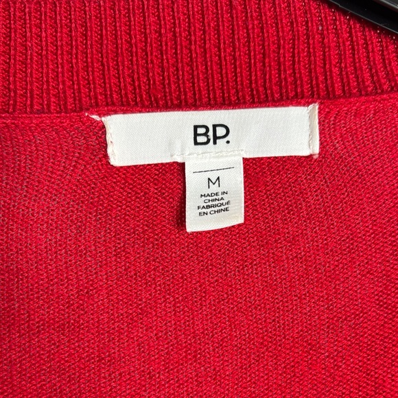 BP Red Ruffle Sleeve Sweater - Picture 2 of 6